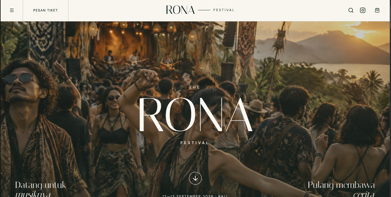 Preview website RONA Festival