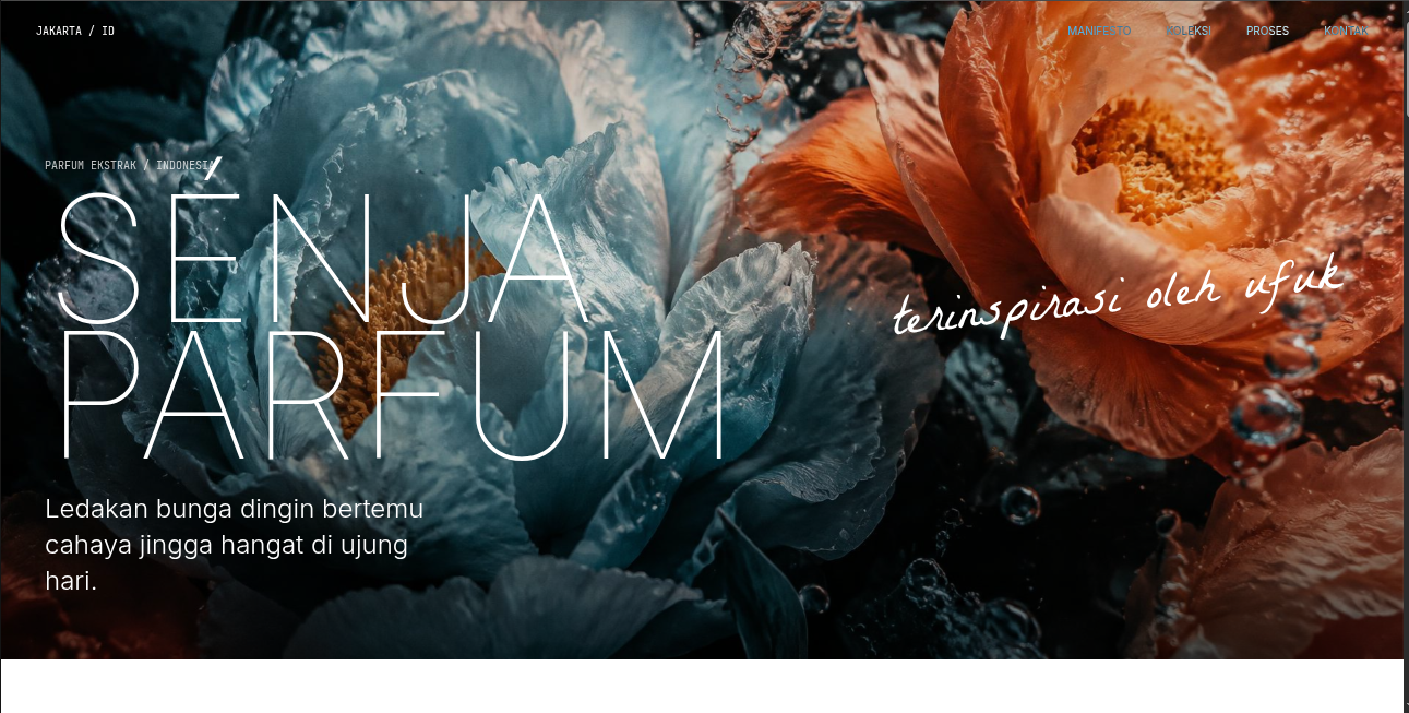 Preview website SÉNJA PARFUM