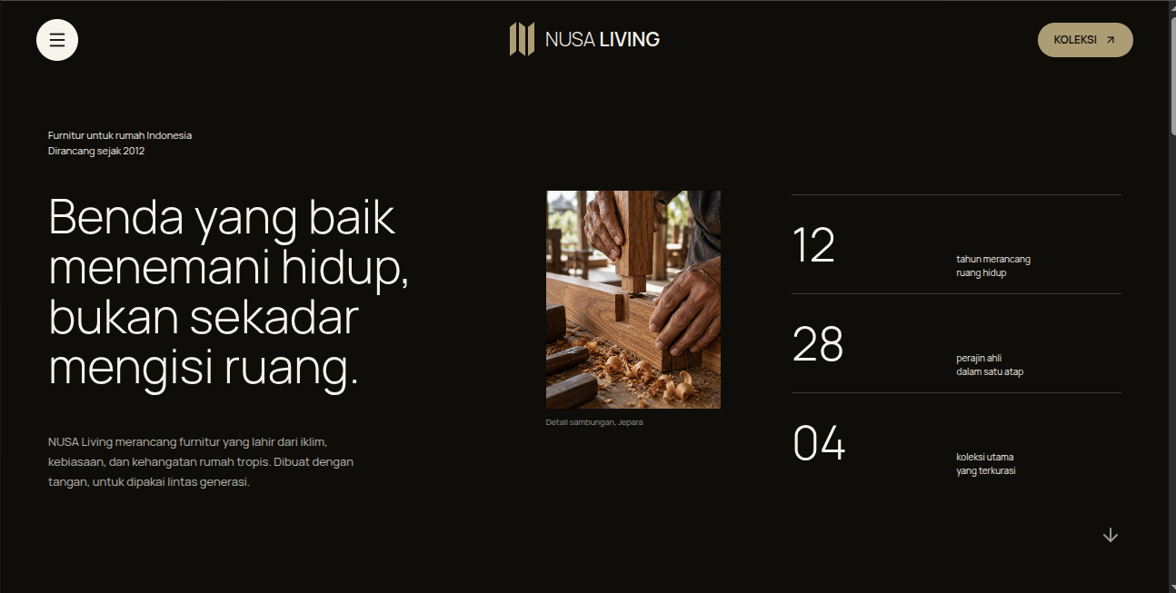 Preview website NUSA Living